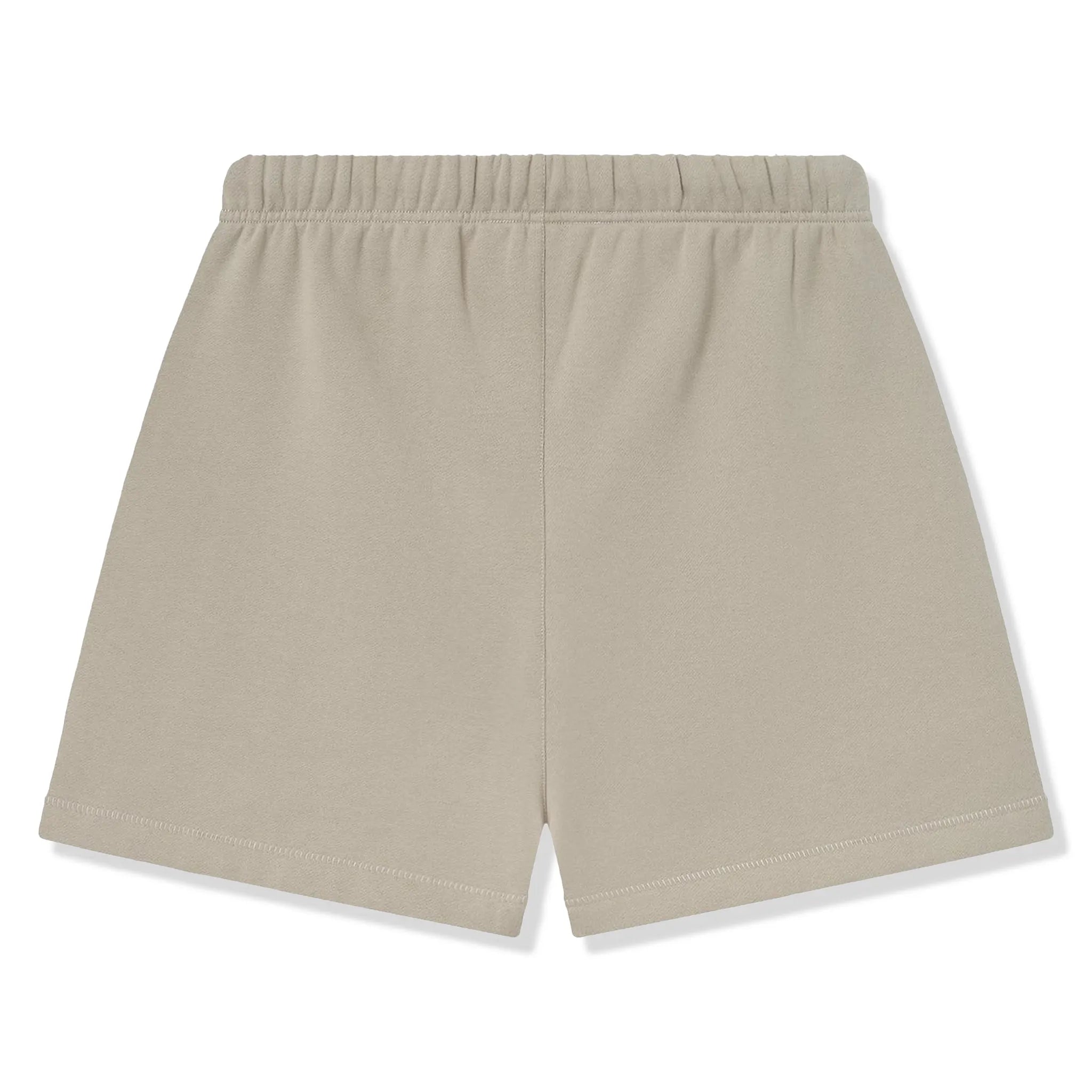 Back View of Fear Of God Essentials Classic Fleece Timber Shorts (FW25)